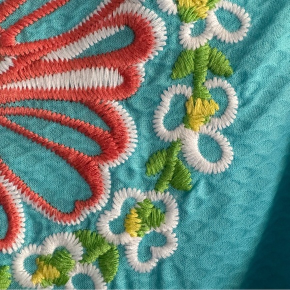 Lilly Pulitzer Embroidered Kirby Dress Sleeveless Zipper Front Shift Size 2 - Picture 12 of 12